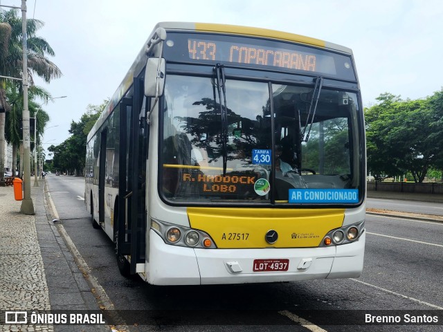 Transportes Vila Isabel A27517 na cidade de Rio de Janeiro, Rio de Janeiro, Brasil, por Brenno Santos. ID da foto: 11696765.