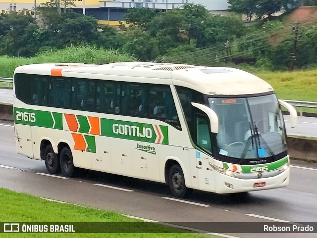 Empresa Gontijo de Transportes 21615 na cidade de São José dos Campos, São Paulo, Brasil, por Robson Prado. ID da foto: 11697290.