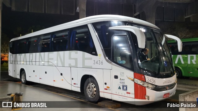 Auto Viação Catarinense 3436 na cidade de Blumenau, Santa Catarina, Brasil, por Fábio Paixão. Número da foto: #11695289.