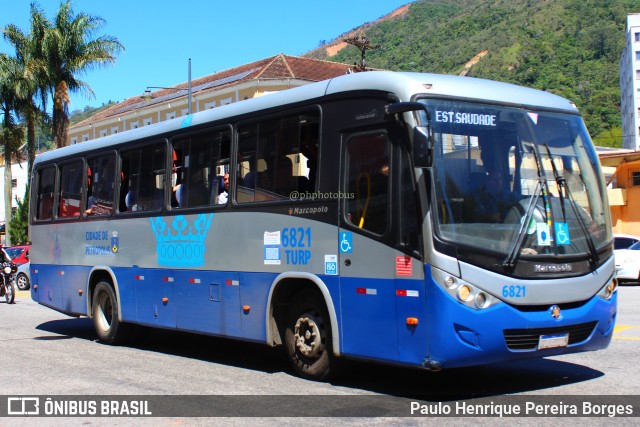 Turb Petrópolis > Turp -Transporte Urbano de Petrópolis 6821 na cidade de Petrópolis, Rio de Janeiro, Brasil, por Paulo Henrique Pereira Borges. Número da foto: #11696946.
