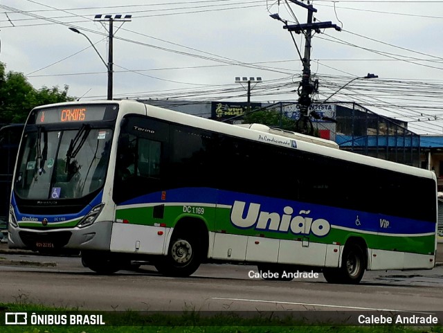 Viação União DC 1.169 na cidade de Duque de Caxias, Rio de Janeiro, Brasil, por Calebe Andrade. Número da foto: #11696077.