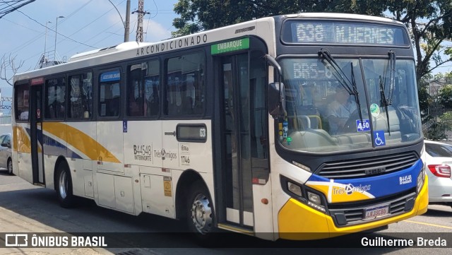 Auto Viação Três Amigos B44548 na cidade de Rio de Janeiro, Rio de Janeiro, Brasil, por Guilherme Breda. Número da foto: #11698180.