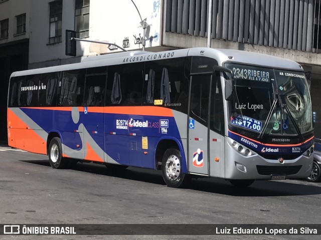 Viação Ideal B28714 na cidade de Rio de Janeiro, Rio de Janeiro, Brasil, por Luiz Eduardo Lopes da Silva. ID da foto: 11697721.