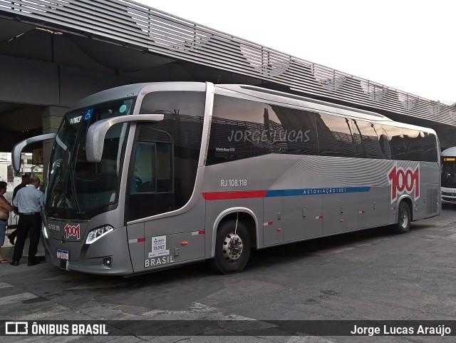 Auto Viação 1001 RJ 108.118 na cidade de Rio de Janeiro, Rio de Janeiro, Brasil, por Jorge Lucas Araújo. Número da foto: #11698848.