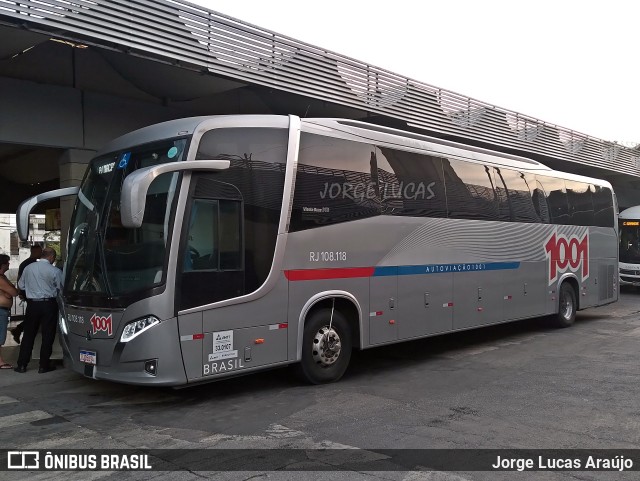 Auto Viação 1001 RJ 108.118 na cidade de Rio de Janeiro, Rio de Janeiro, Brasil, por Jorge Lucas Araújo. ID da foto: 11698848.