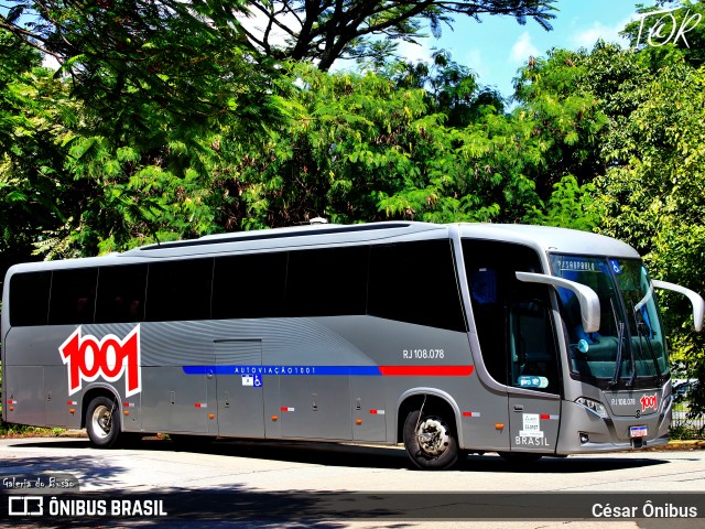 Auto Viação 1001 RJ 108.078 na cidade de São Paulo, São Paulo, Brasil, por César Ônibus. ID da foto: 11699680.