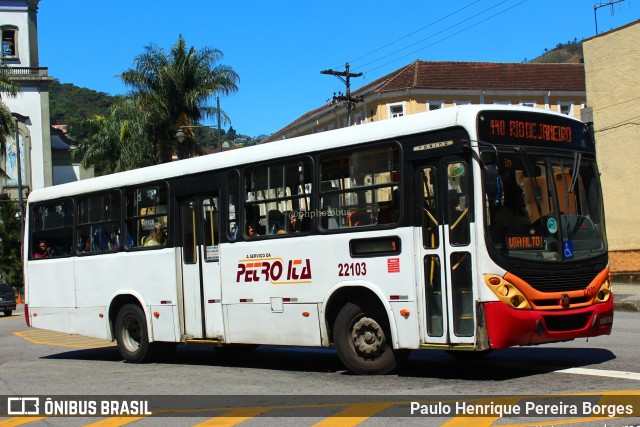 Petro Ita Transportes Coletivos de Passageiros 22103 na cidade de Petrópolis, Rio de Janeiro, Brasil, por Paulo Henrique Pereira Borges. Número da foto: #11699171.