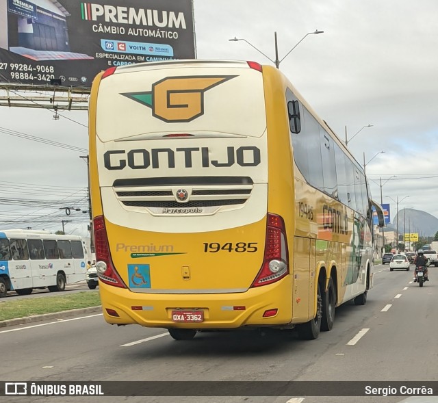 Empresa Gontijo de Transportes 19485 na cidade de Vila Velha, Espírito Santo, Brasil, por Sergio Corrêa. ID da foto: 11697894.