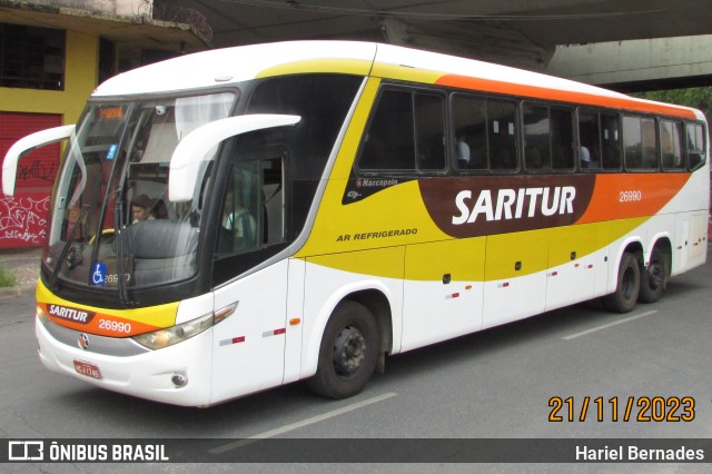 Saritur - Santa Rita Transporte Urbano e Rodoviário 26990 na cidade de Belo Horizonte, Minas Gerais, Brasil, por Hariel Bernades. ID da foto: 11699754.