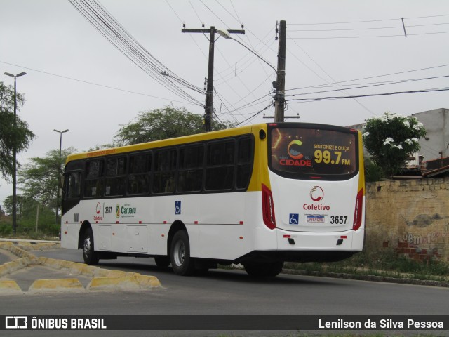 Coletivo Transportes 3657 na cidade de Caruaru, Pernambuco, Brasil, por Lenilson da Silva Pessoa. Número da foto: #11698183.