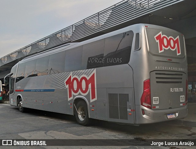 Auto Viação 1001 RJ 108.118 na cidade de Rio de Janeiro, Rio de Janeiro, Brasil, por Jorge Lucas Araújo. Número da foto: #11698867.