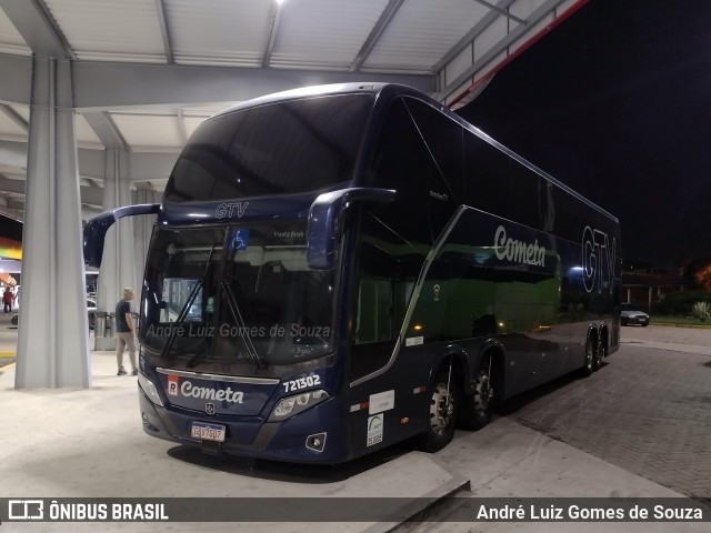 Viação Cometa 721302 na cidade de Guaratinguetá, São Paulo, Brasil, por André Luiz Gomes de Souza. Número da foto: #11699780.
