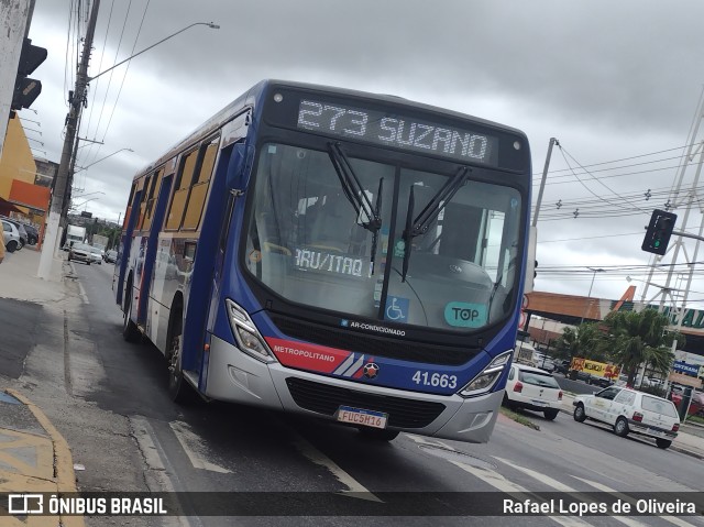 Radial Transporte Coletivo 41.663 na cidade de Suzano, São Paulo, Brasil, por Rafael Lopes de Oliveira. ID da foto: 11698518.