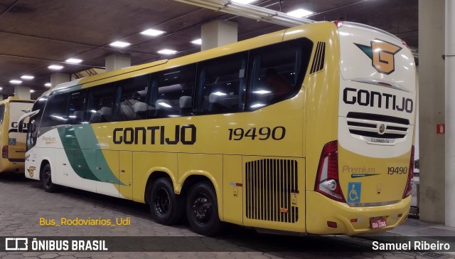 Empresa Gontijo de Transportes 19490 na cidade de Belo Horizonte, Minas Gerais, Brasil, por Samuel Ribeiro. ID da foto: 11697619.