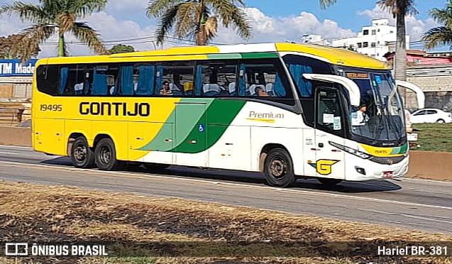 Empresa Gontijo de Transportes 19495 na cidade de Betim, Minas Gerais, Brasil, por Hariel BR-381. ID da foto: 11700065.