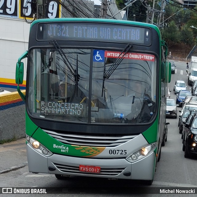 BBTT - Benfica Barueri Transporte e Turismo 00725 na cidade de Jandira, São Paulo, Brasil, por Michel Nowacki. ID da foto: 11702196.