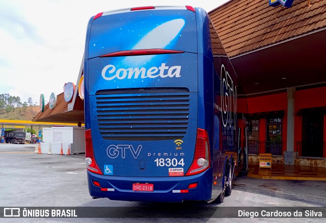 Viação Cometa 18304 na cidade de Oliveira, Minas Gerais, Brasil, por Diego Cardoso da Silva. ID da foto: 11700757.