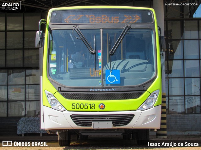 BsBus Mobilidade 500518 na cidade de Candangolândia, Distrito Federal, Brasil, por Isaac Araújo de Souza. Número da foto: #11700038.