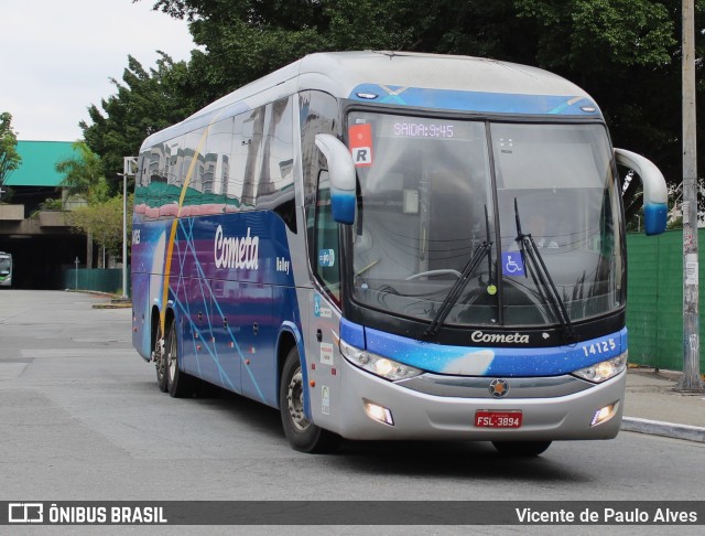 Viação Cometa 14125 na cidade de São Paulo, São Paulo, Brasil, por Vicente de Paulo Alves. ID da foto: 11702207.