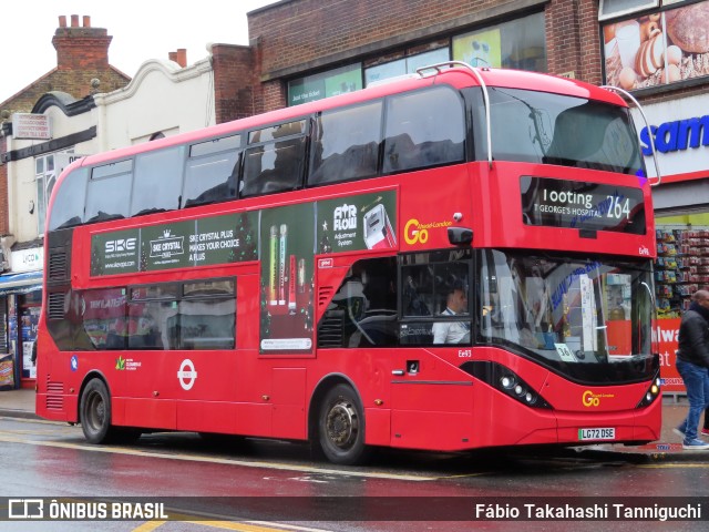 Metrobus Ee93 na cidade de London, Greater London, Inglaterra, por Fábio Takahashi Tanniguchi. ID da foto: 11701832.