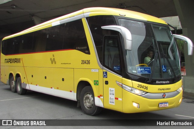 Viação Itapemirim 20436 na cidade de Belo Horizonte, Minas Gerais, Brasil, por Hariel Bernades. ID da foto: 11701362.