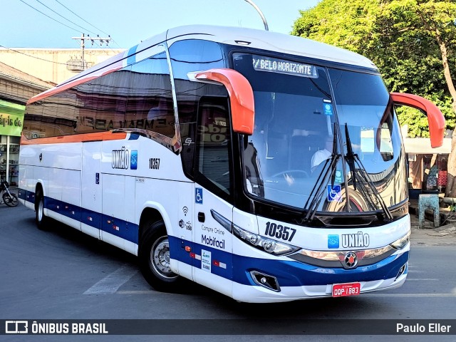 Expresso União 10357 na cidade de Manhuaçu, Minas Gerais, Brasil, por Paulo Eller. ID da foto: 11700697.