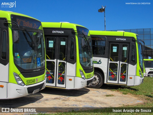 BsBus Mobilidade 500348 na cidade de Candangolândia, Distrito Federal, Brasil, por Isaac Araújo de Souza. Número da foto: #11700072.