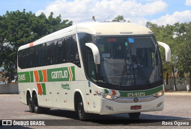 Empresa Gontijo de Transportes 21495 na cidade de Vitória da Conquista, Bahia, Brasil, por Rava Ogawa. ID da foto: 11700920.