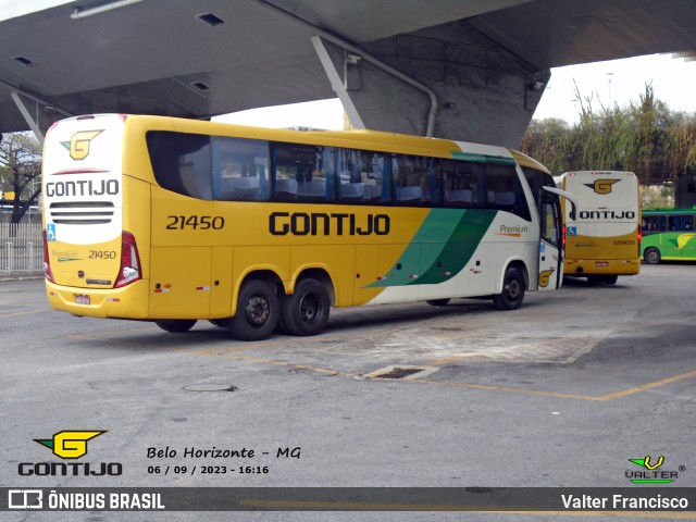 Empresa Gontijo de Transportes 21450 na cidade de Belo Horizonte, Minas Gerais, Brasil, por Valter Francisco. ID da foto: 11701601.