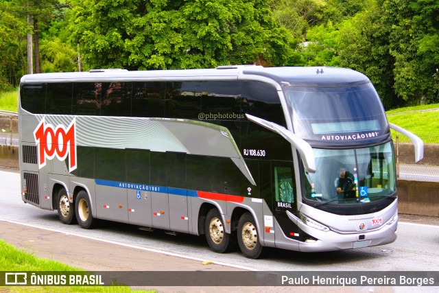 Auto Viação 1001 RJ 108.630 na cidade de Resende, Rio de Janeiro, Brasil, por Paulo Henrique Pereira Borges. ID da foto: 11701564.