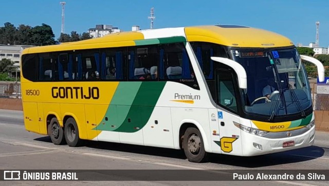 Empresa Gontijo de Transportes 18500 na cidade de Betim, Minas Gerais, Brasil, por Paulo Alexandre da Silva. ID da foto: 11701620.