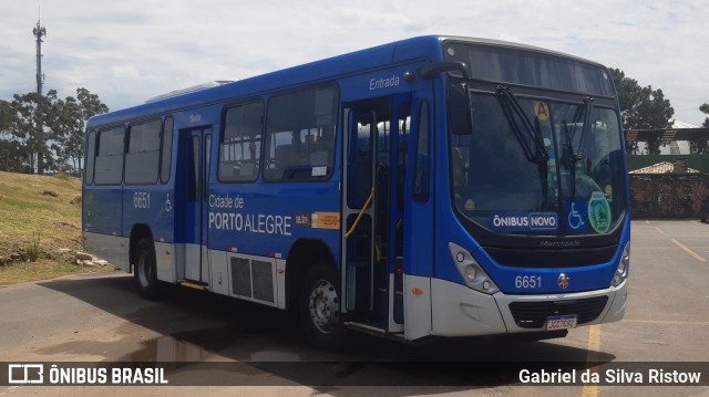 SOPAL - Sociedade de Ônibus Porto-Alegrense Ltda. 6651 na cidade de Porto Alegre, Rio Grande do Sul, Brasil, por Gabriel da Silva Ristow. ID da foto: 11704314.