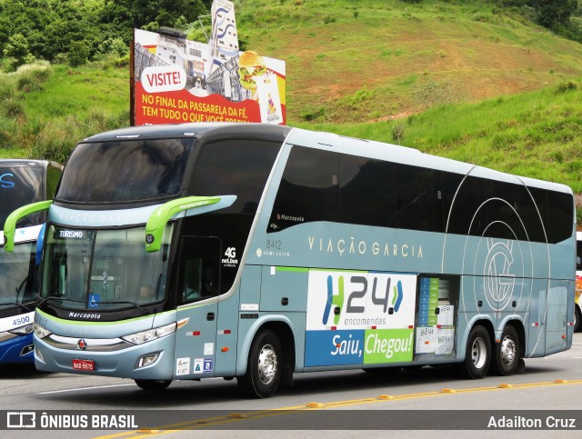 Viação Garcia 8412 na cidade de Aparecida, São Paulo, Brasil, por Adailton Cruz. ID da foto: 11704118.