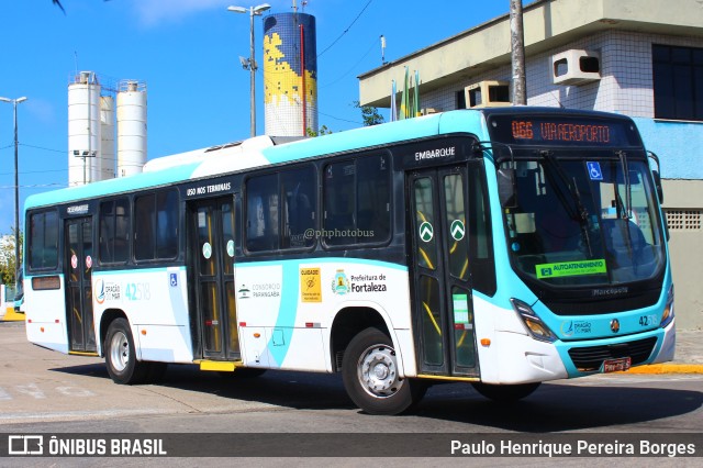 Auto Viação Dragão do Mar 42518 na cidade de Fortaleza, Ceará, Brasil, por Paulo Henrique Pereira Borges. Número da foto: #11704104.
