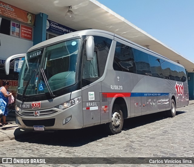 Auto Viação 1001 RJ 108.210 na cidade de Araruama, Rio de Janeiro, Brasil, por Carlos Vinícios lima. ID da foto: 11704485.