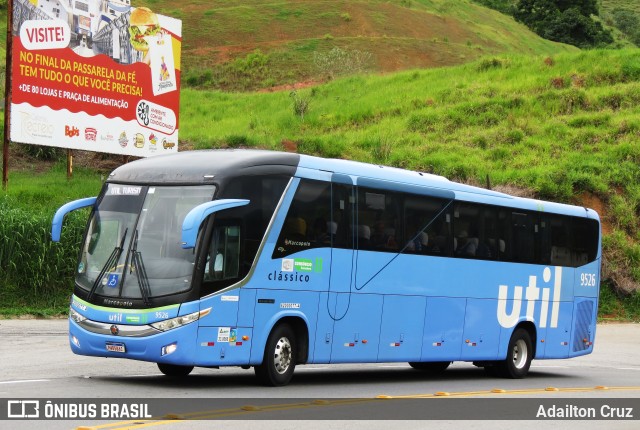 UTIL - União Transporte Interestadual de Luxo 9526 na cidade de Aparecida, São Paulo, Brasil, por Adailton Cruz. ID da foto: 11704125.