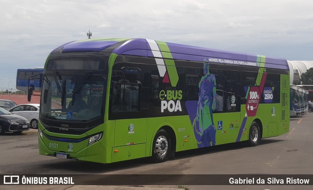 Nortran Transportes Coletivos 9101 na cidade de Porto Alegre, Rio Grande do Sul, Brasil, por Gabriel da Silva Ristow. ID da foto: 11704397.