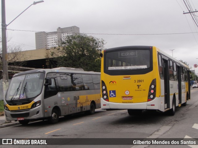 Viação Metrópole Paulista - Zona Leste 3 2861 na cidade de São Paulo, São Paulo, Brasil, por Gilberto Mendes dos Santos. ID da foto: 11702990.