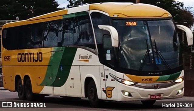 Empresa Gontijo de Transportes 19515 na cidade de Betim, Minas Gerais, Brasil, por Hariel BR-381. Número da foto: #11704572.