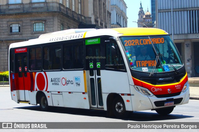 Auto Viação Alpha A48030 na cidade de Rio de Janeiro, Rio de Janeiro, Brasil, por Paulo Henrique Pereira Borges. Número da foto: #11706459.