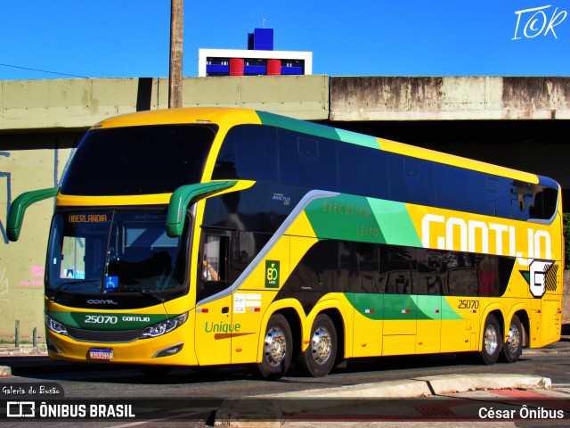 Empresa Gontijo de Transportes 25070 na cidade de Belo Horizonte, Minas Gerais, Brasil, por César Ônibus. ID da foto: 11705239.