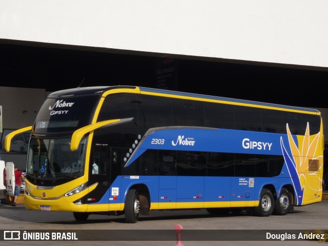 Nobre Transporte Turismo 2303 na cidade de Goiânia, Goiás, Brasil, por Douglas Andrez. ID da foto: 11705814.