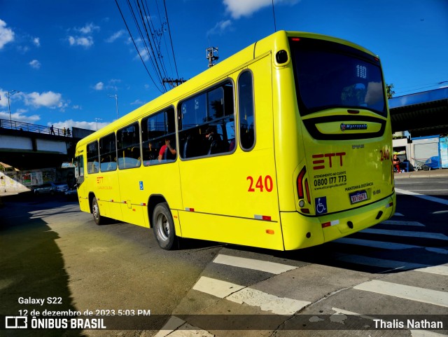 Empresa de Transportes e Turismo Carapicuiba 240 na cidade de Carapicuíba, São Paulo, Brasil, por Thalis Nathan. Número da foto: #11704686.
