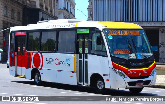 Auto Viação Alpha A48070 na cidade de Rio de Janeiro, Rio de Janeiro, Brasil, por Paulo Henrique Pereira Borges. Número da foto: #11706449.