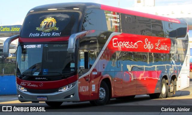 Expresso São Luiz 10210 na cidade de Goiânia, Goiás, Brasil, por Carlos Júnior. ID da foto: 11705729.