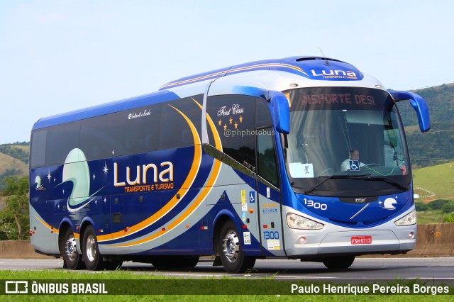 Luna Transporte e Turismo 1300 na cidade de Roseira, São Paulo, Brasil, por Paulo Henrique Pereira Borges. Número da foto: #11706370.