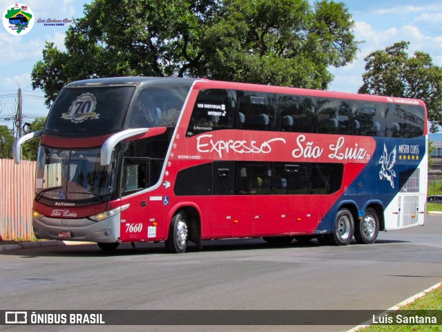 Expresso São Luiz 7660 na cidade de Brasília, Distrito Federal, Brasil, por Luis Santana. Número da foto: #11705929.