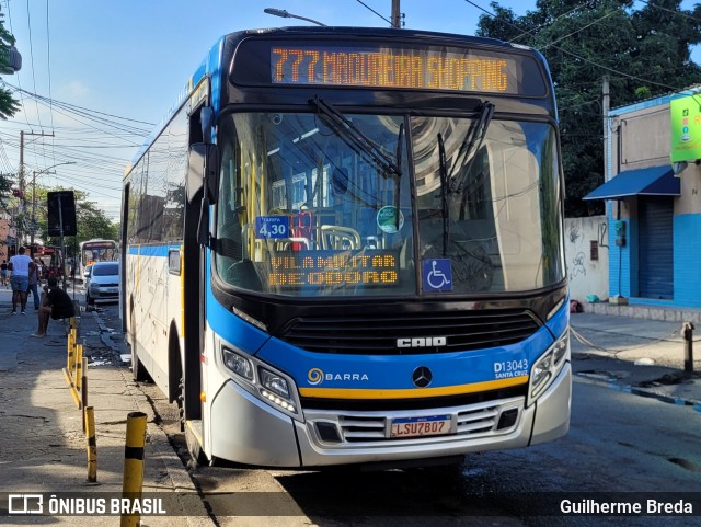 Transportes Barra D13043 na cidade de Rio de Janeiro, Rio de Janeiro, Brasil, por Guilherme Breda. ID da foto: 11704865.