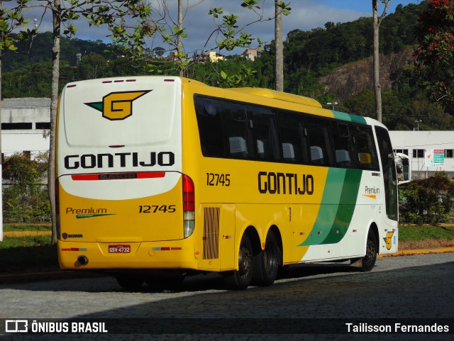 Empresa Gontijo de Transportes 12745 na cidade de Juiz de Fora, Minas Gerais, Brasil, por Tailisson Fernandes. ID da foto: 11706612.