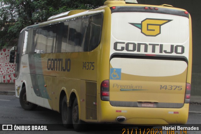 Empresa Gontijo de Transportes 14375 na cidade de Belo Horizonte, Minas Gerais, Brasil, por Hariel Bernades. ID da foto: 11707311.